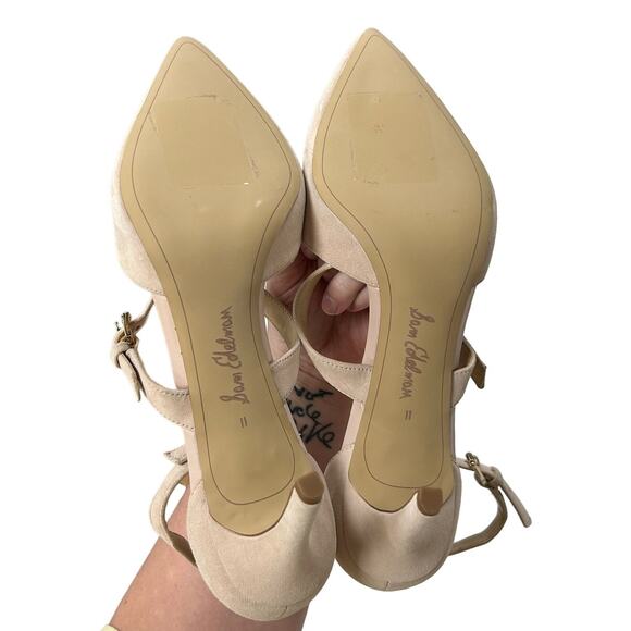 Sam Edelman Womens Blush Pink Thea Double Strap d'Orsay Pointed Toe Pumps 11 - Picture 3 of 8